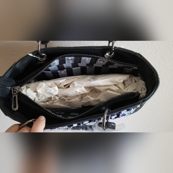 Beetlejuice Sandworm Allover Print Glow In The Dark Crossbody Bag - Picture 4 of 5